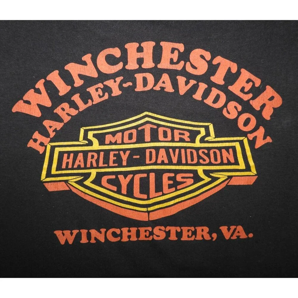 Vintage 1983 Harley Davidson 3D Emblem This is Harley Country T-Shirt Men's XL